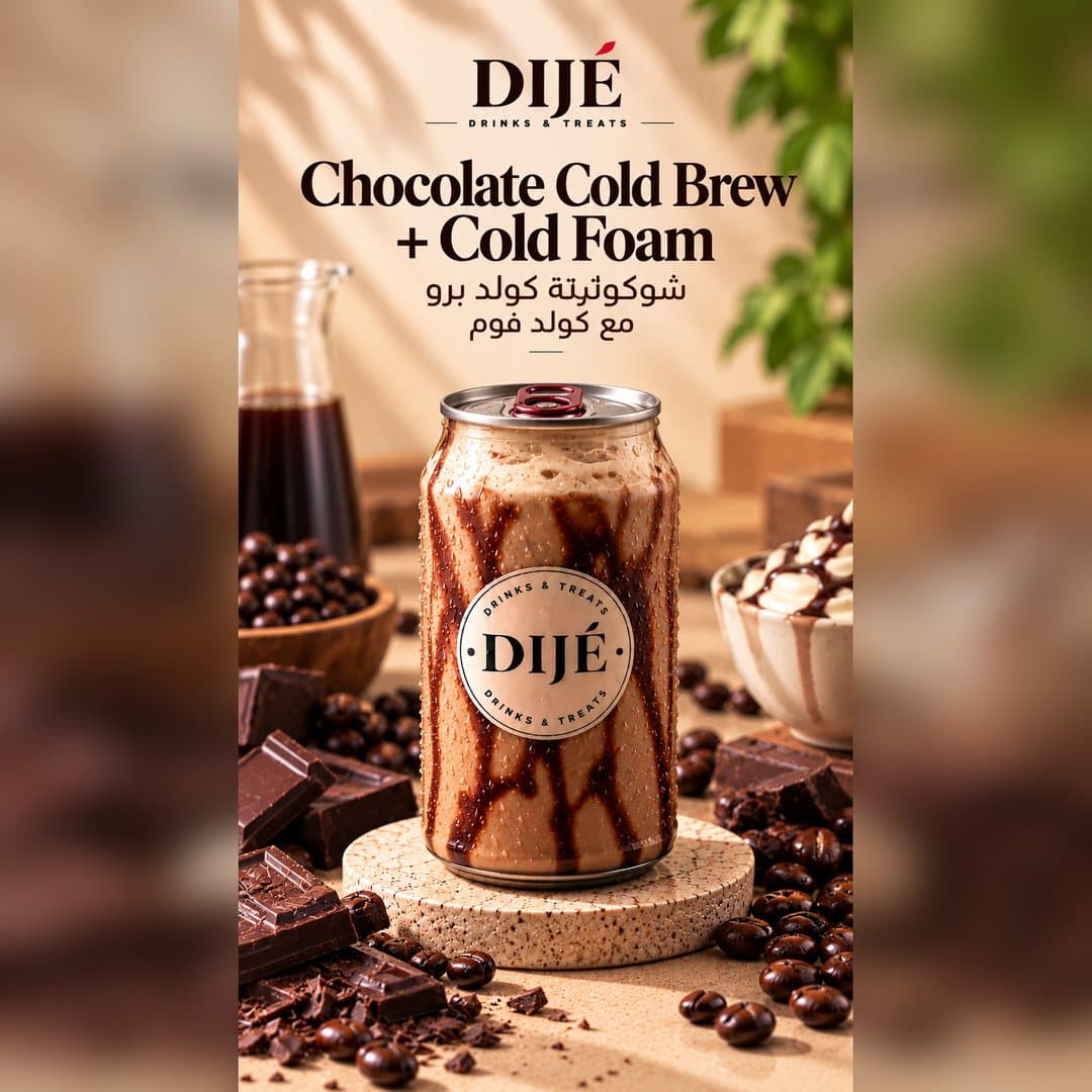 Chocolate Cold Brew + Cold Foam | شوكولاتة كولد برو بالكولد فوم